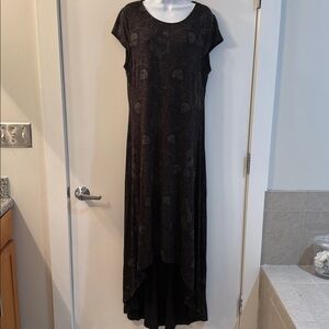 Killstar Dark Patterned High Low Dress